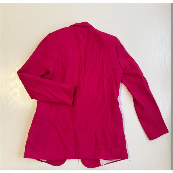 ZARA Wrinkle Look Fuchsia Blazer Size XS & Suit Pants Size S Set - Picture 8 of 10